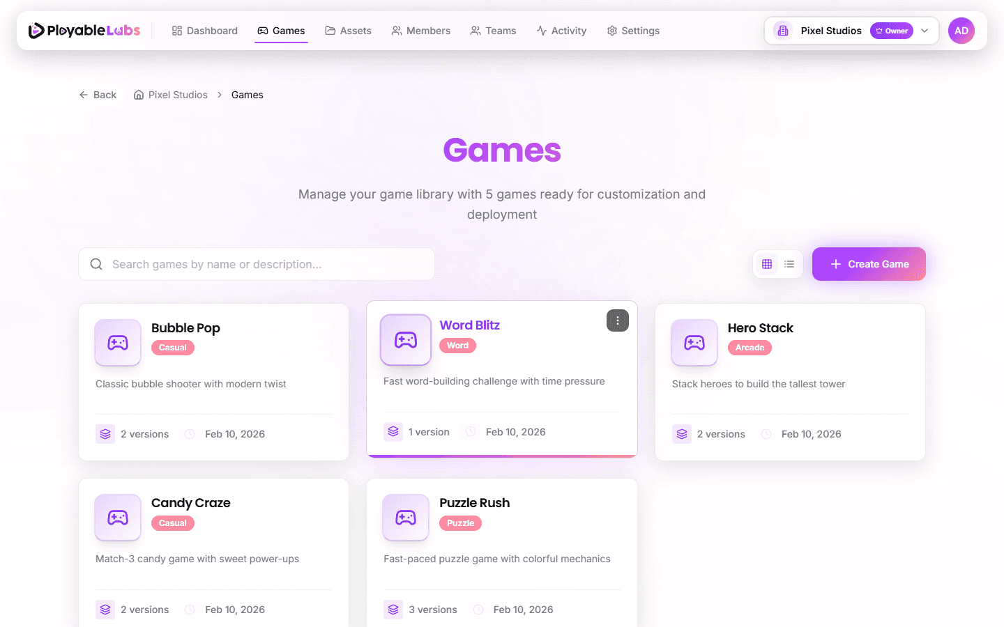 Games List